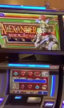 Alexander the Great title on a Celebrity Infinity slot cabinet