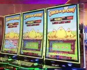 Chick-A-Boom title on Celebrity Xcel slot cabinets