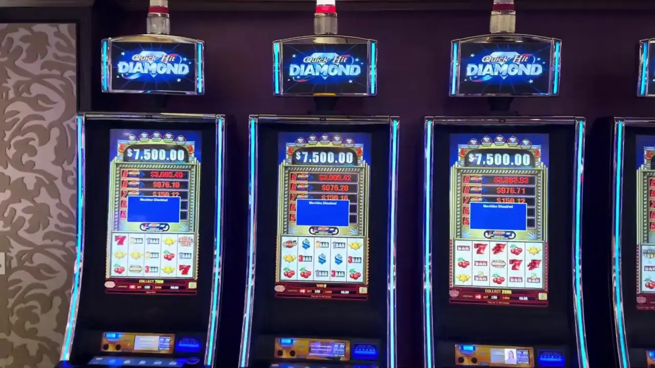 Anthem of the Seas casino video frame showing Quick Hit Diamond.