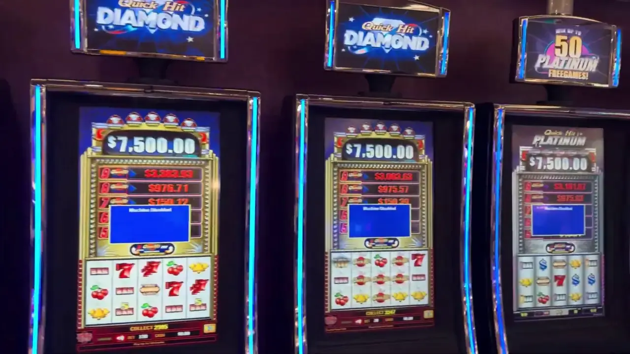 Anthem of the Seas casino video frame showing Quick Hit Platinum.