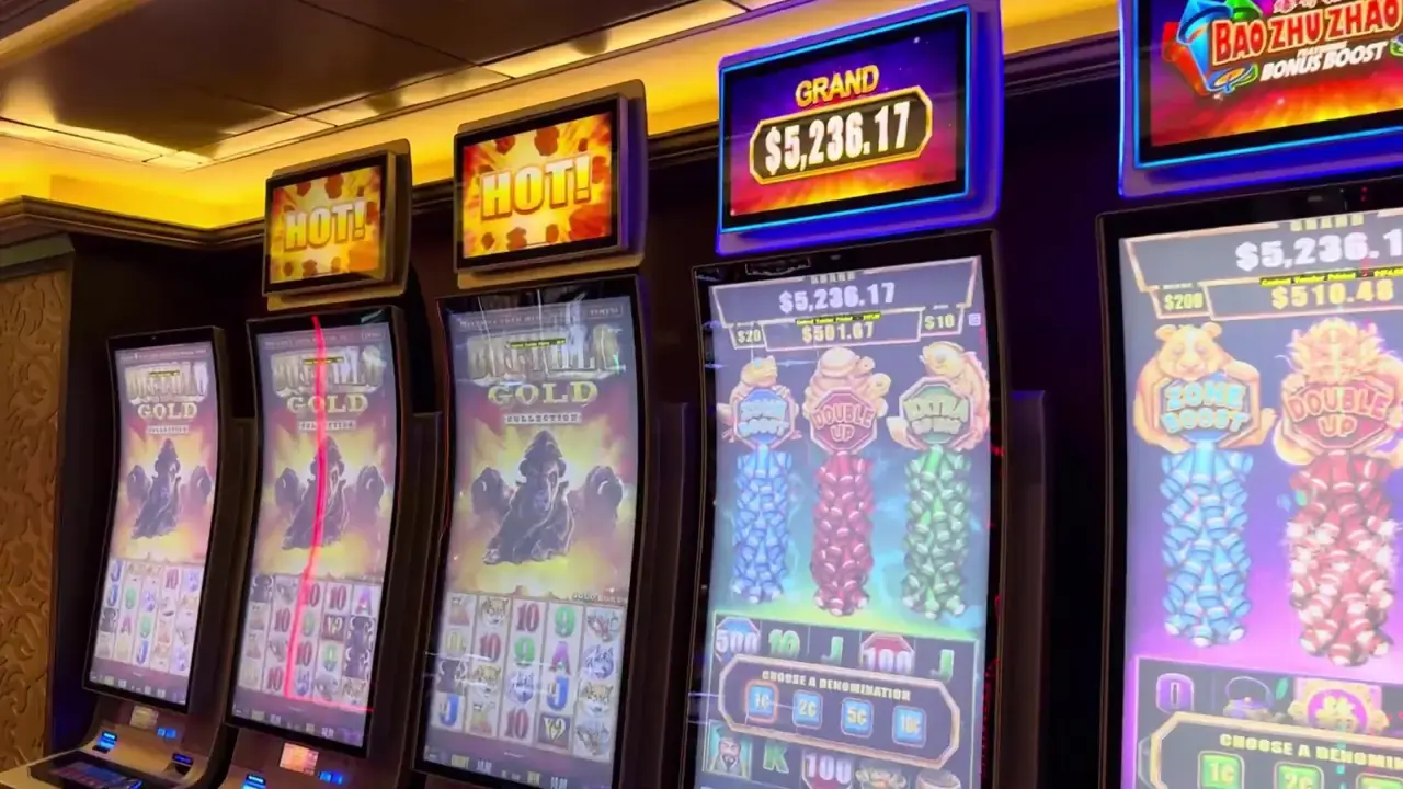 Anthem of the Seas casino video frame showing Buffalo Gold Collection, Bao Zhu Zhao Fu: Bonus Boost.