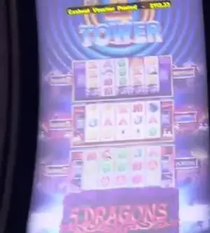 5 Dragons title on a Celebrity Apex slot cabinet