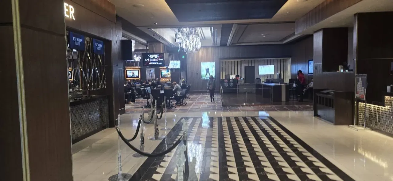 Entrance to the large poker room at Seminole Hard Rock Hollywood