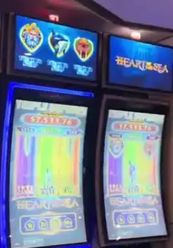 Heart of the Sea title above a Celebrity Edge slot cabinet