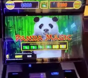 Panda Magic screen on a Dragon Link cabinet aboard Celebrity Reflection