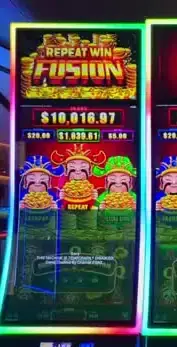 Repeat Win Fusion title on a Celebrity Xcel slot cabinet