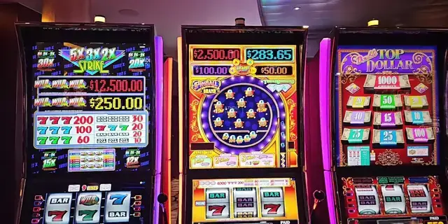 5X 3X 2X Strike, Pinball Grand: Triple Diamond, Double Top Dollar cabinets in the Icon of the Seas walkthrough.