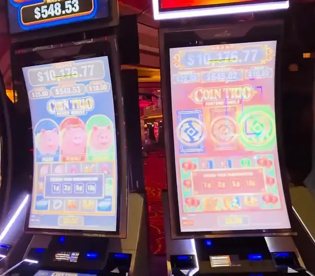 Coin Trio: Piggy Burst, Coin Trio: Fortune Trails cabinets in the Independence of the Seas walkthrough.