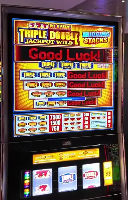 Blazing 777 Triple Double Jackpot Wild: Nudging Stacks cabinets in the Legend of the Seas walkthrough.