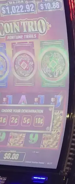 Coin Trio Fortune Trails cabinets in the Radiance of the Seas walkthrough.