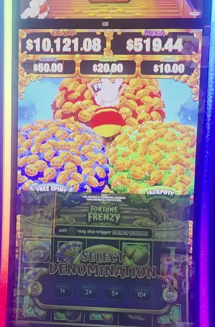 Fortune Frenzy cabinets in the Radiance of the Seas walkthrough.
