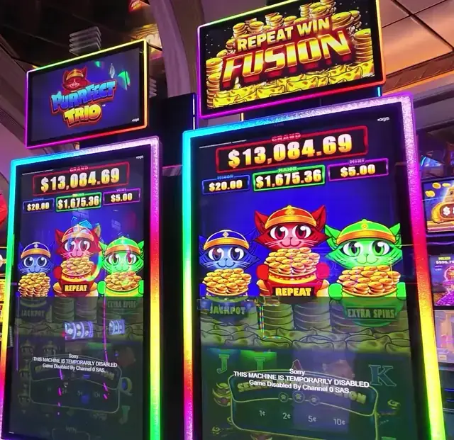 Repeat Win Fusion: Purrfect Trio cabinets in the Independence of the Seas walkthrough.