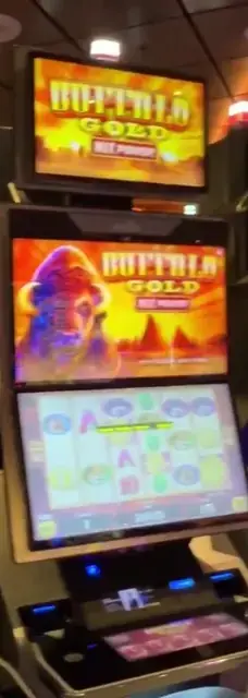 Buffalo Gold cabinets in the Navigator of the Seas walkthrough.
