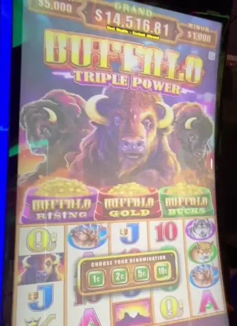 Buffalo Triple Power cabinets in the Navigator of the Seas walkthrough.