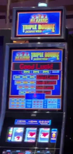 Blazing Triple Double Jackpot Wild cabinets in the Navigator of the Seas walkthrough.