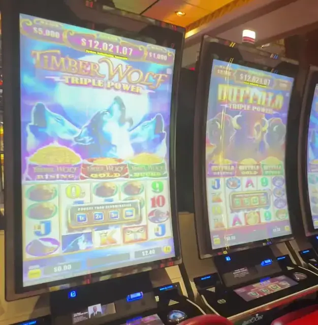 Timber Wolf Triple Power, Buffalo Triple Power cabinets in the Mariner of the Seas walkthrough.