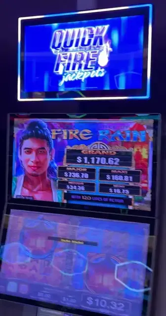 Quick Fire Jackpots: Fire Rain cabinets in the Anthem of the Seas walkthrough.