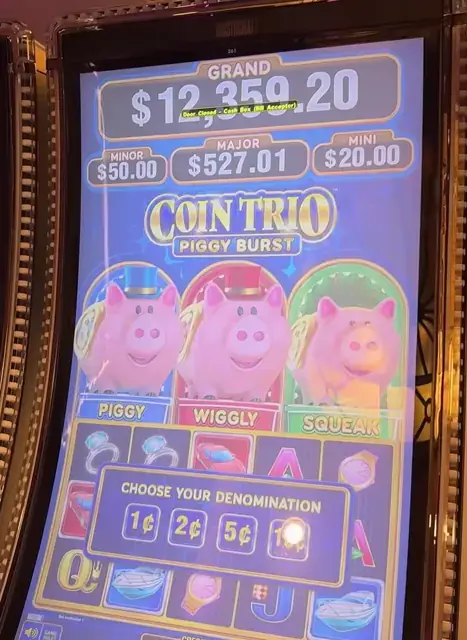 Coin Trio: Piggy Burst cabinets in the Anthem of the Seas walkthrough.