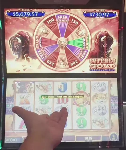 Buffalo Gold Revolution cabinets in the Allure of the Seas walkthrough.