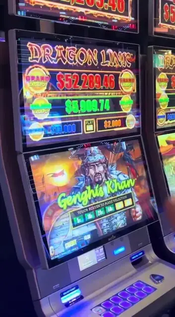 Dragon Link Genghis Khan cabinets in the Navigator of the Seas walkthrough.
