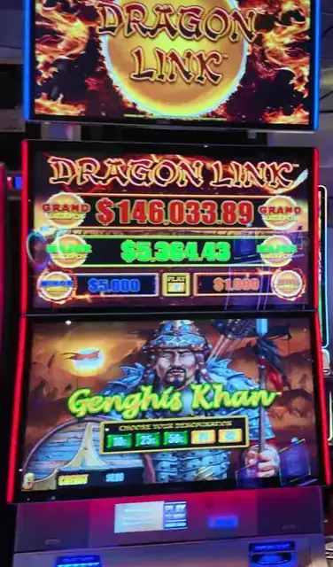 Dragon Link: Genghis Khan cabinets in the Oasis of the Seas walkthrough.
