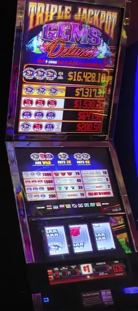 Triple Jackpot Gems Deluxe cabinets in the Oasis of the Seas walkthrough.