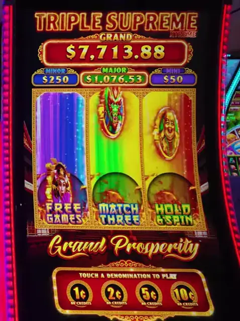 Triple Supreme Xtreme Grand Prosperity cabinets in the Star of the Seas walkthrough.
