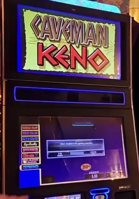 Caveman Keno cabinets in the Brilliance of the Seas walkthrough.