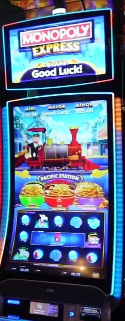 Monopoly Express Pacific Station cabinets in the Grandeur of the Seas walkthrough.