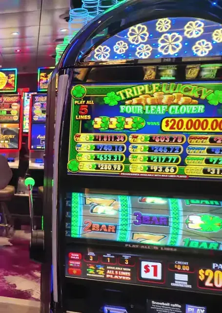 Triple Lucky: Four Leaf Clover cabinet in the Wonder of the Seas casino walkthrough.