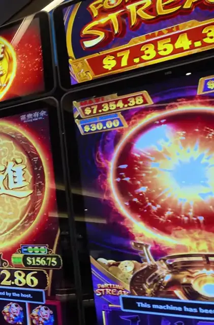 Fortune Stream cabinet in the Wonder of the Seas casino walkthrough.