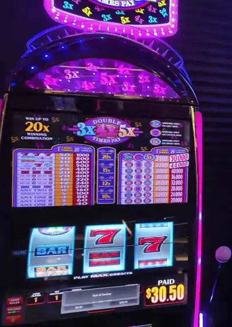 Double 3x 4x 5x Times Pay cabinet in the Wonder of the Seas casino walkthrough.