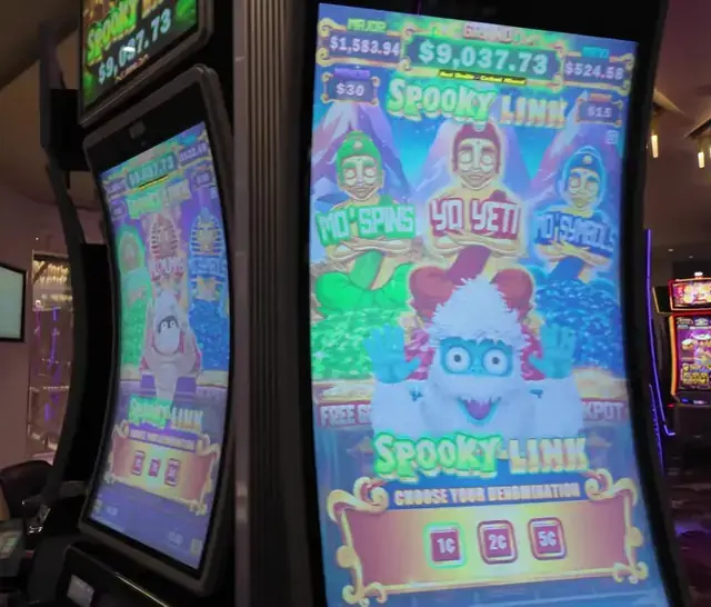 Spooky Link cabinet visible on illuminated cabinets aboard Wonder of the Seas.