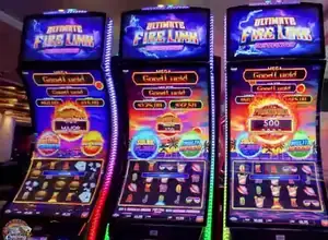 Ultimate Fire Link titles above Celebrity Reflection cabinets