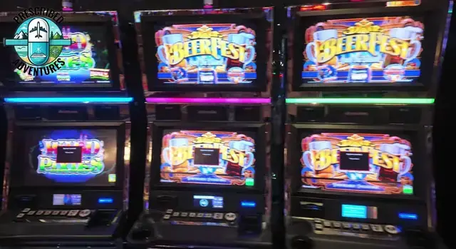 Slot cabinets showing Beer Fest, Wild Pixies aboard Jewel of the Seas.
