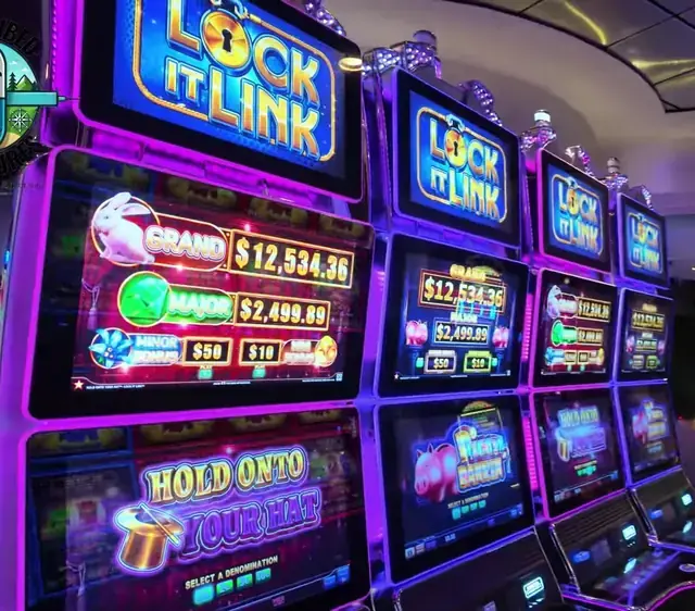 Slot cabinets showing Lock It Link aboard Oasis of the Seas.