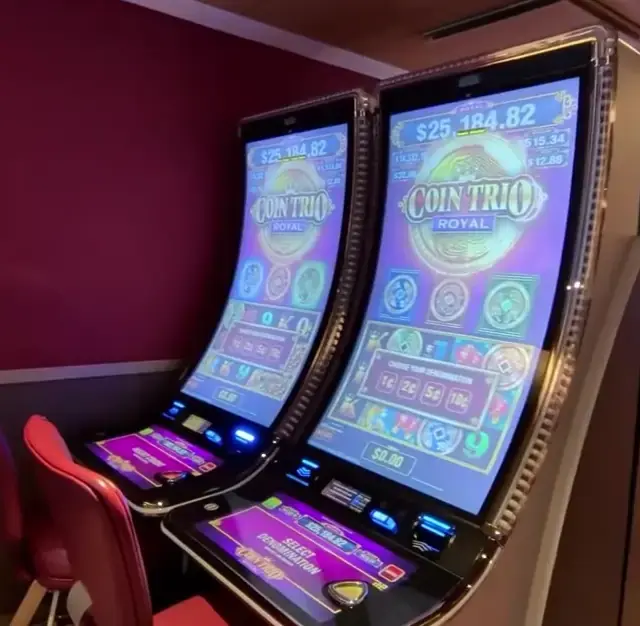 Coin Trio Royal machine cabinet visible in the credited ship casino walkthrough.