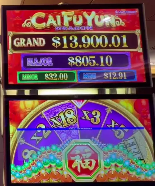 Cai Fu Yun Dragon machine cabinet visible in the credited ship casino walkthrough.