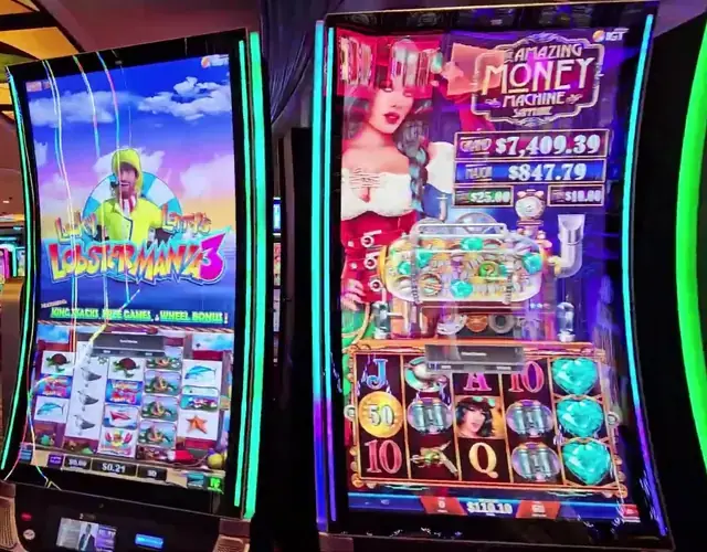 Lucky Larry’s Lobstermania 3, Amazing Money Machine cabinets in the Brilliance of the Seas walkthrough.