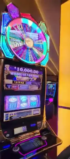 Wheel of Fortune cabinet and wheel aboard Celebrity Eclipse