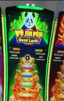 Wu Jin Pen titles above slot cabinets on Celebrity Eclipse
